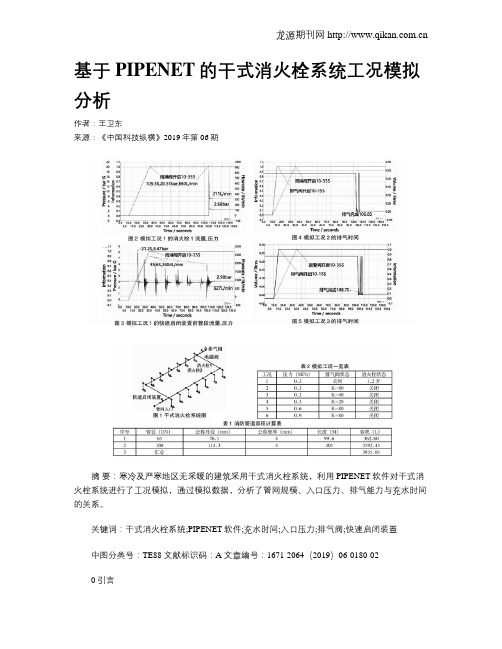 基于PIPENET的干式消火栓系统工况模拟分析