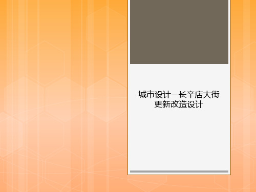 城市设计—长辛店大街更新改造设计