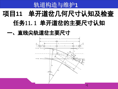 项目11-单开道岔几何尺寸认知及检查