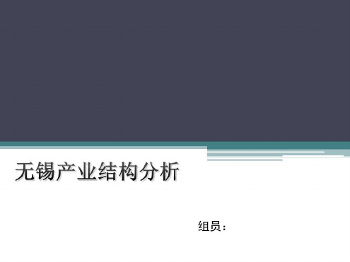 无锡产业结构分析——城市经济学_2022年学习资料