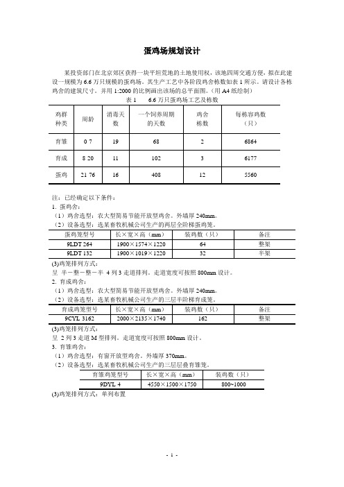 蛋鸡场总平面设计10.6.3