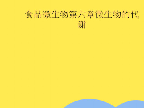 食品微生物第六章微生物的代谢(分析“合成”文档)共70张PPT