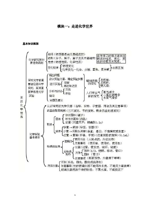 中考化学复习(走进化学世界专题)