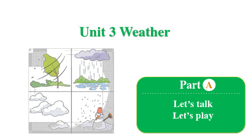 四年级下册英语-Unit 3 Weather Part A Let's talk