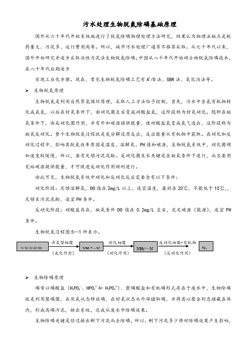 污水处理工艺脱氮除磷基本原理