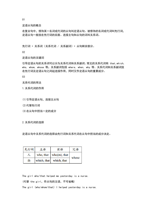 2023年中考英语必考语法—定语从句用法技巧复习 讲义