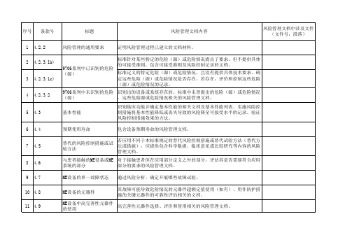 风险管理文档内容