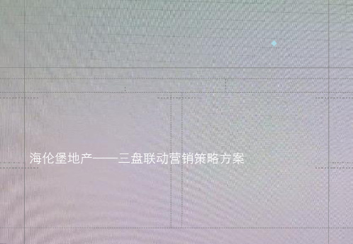 中原-海伦堡地产三盘联动营销策略方案