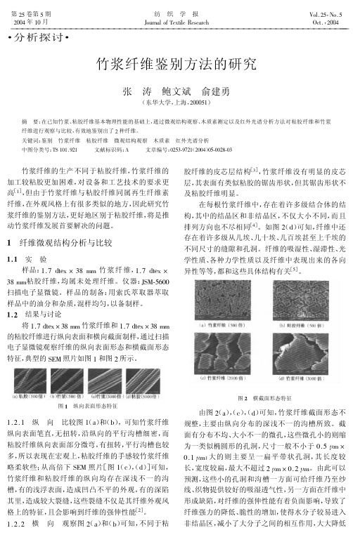 竹浆纤维鉴别方法的研究