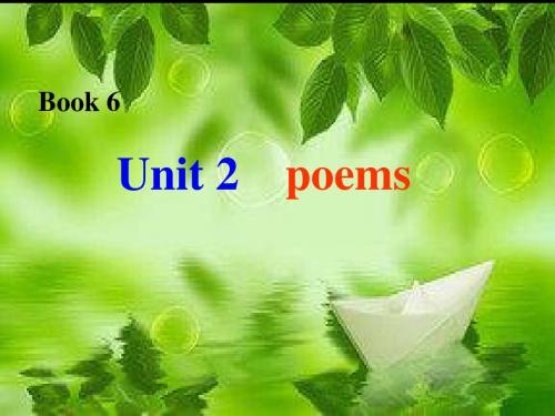 Unit 2  poems