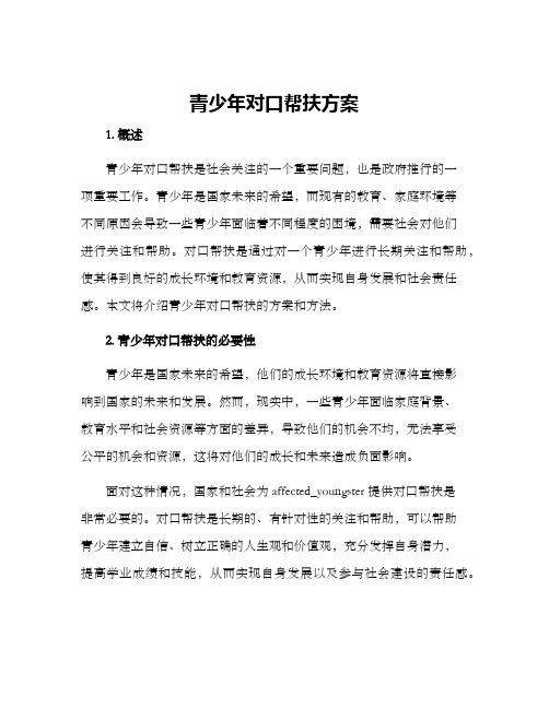 青少年对口帮扶方案