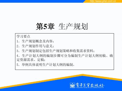 第5章企业资源计划(ERP)