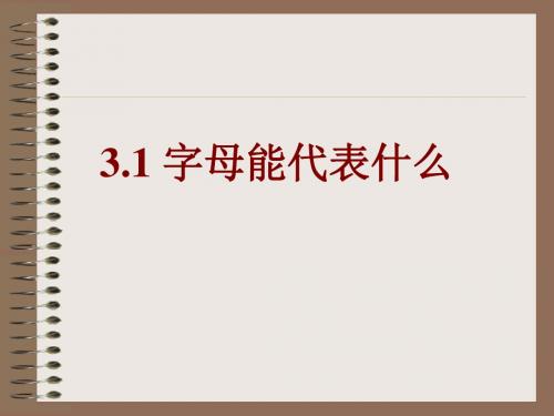 北师版七上《3.1 字母能表示什么》课件1