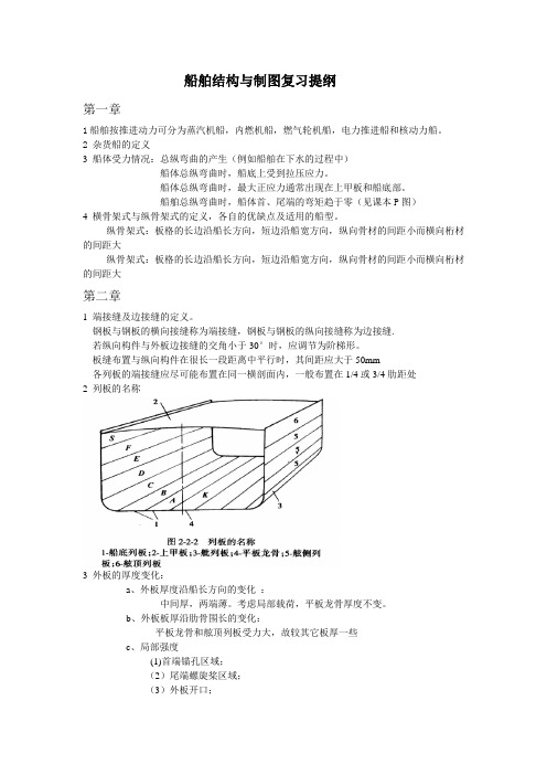 船体结构与制图复习提纲