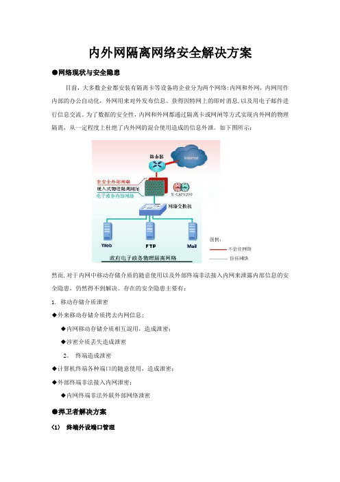 内外网隔离网络安全解决方案