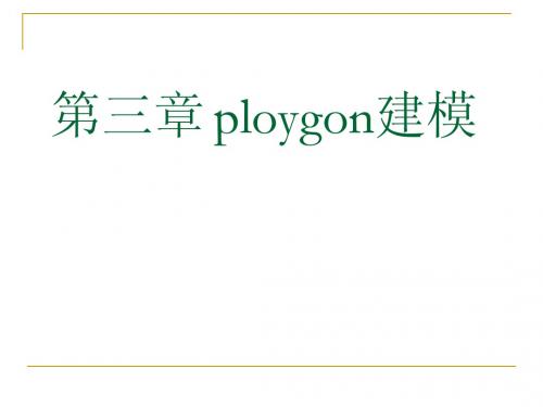 section3 ploygon建模