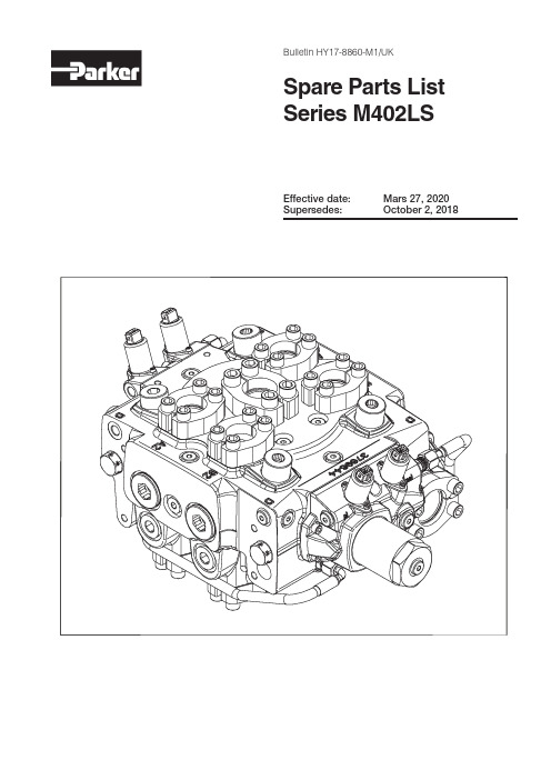 Parker Hannifin 方向控制阀 Series M402LS 零部件清单说明书