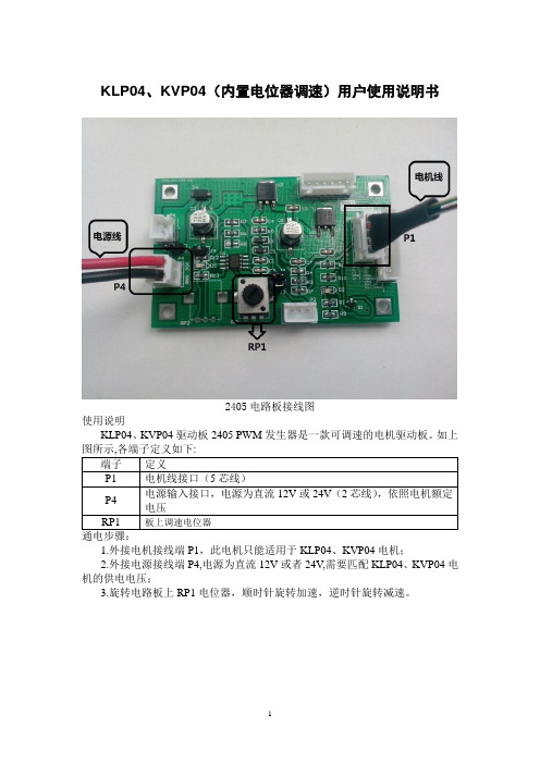 KLP04、KVP04用户使用说明书(PWM)