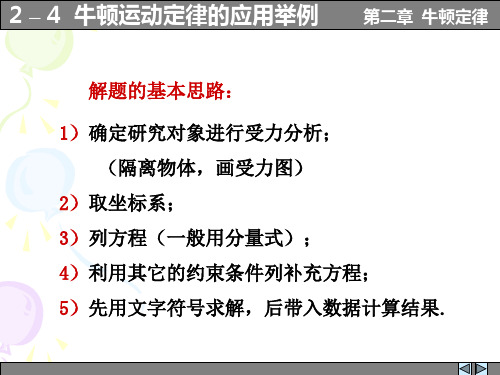 大学物理2-4 牛顿定律的应用举例