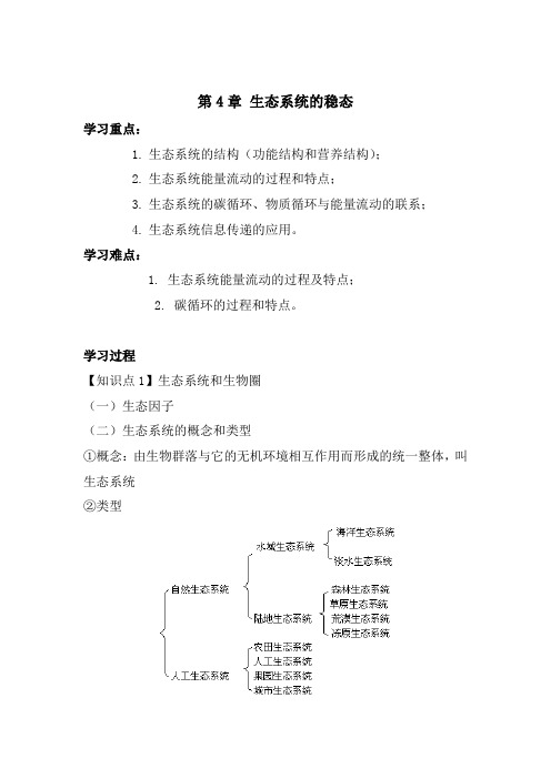 高二生物生态系统的稳态