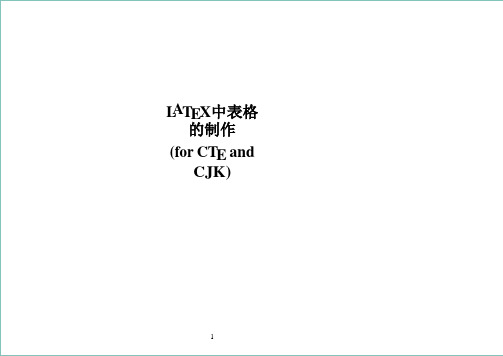 CTEX表格排版经典教程