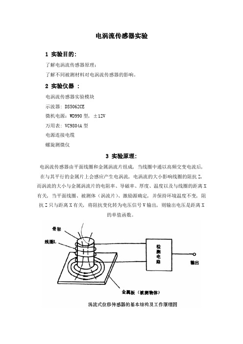 电涡流传感器实验