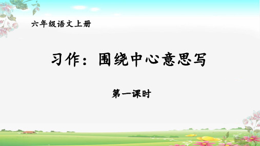 统编版语文六年级上册第五单元《习作：围绕中心意思写 》交流课教研课件PPT