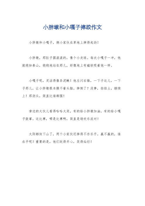 小胖墩和小嘎子摔跤作文