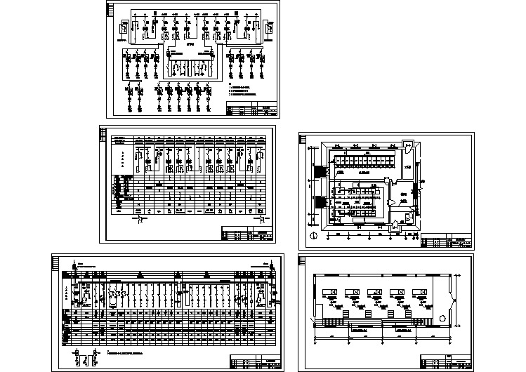 给水厂变电所及加压泵房电气初设图（共5张）