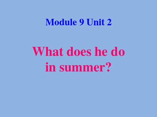 外研版(一起)二上Module 9《Unit 2 What does he do in summer