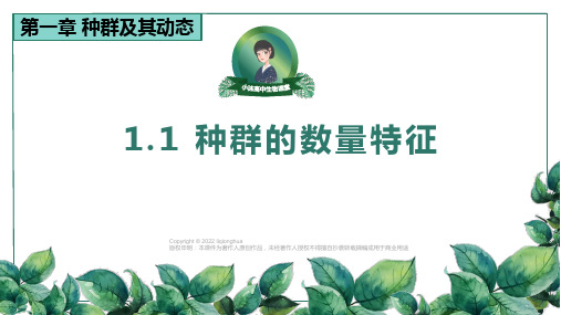 高中生物选择性必修二 1 1 种群的数量特征(第二课时)精品课件