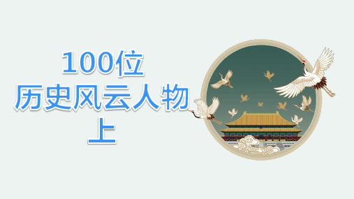 微写作  100位历史风云人物素材 (上)(36张)