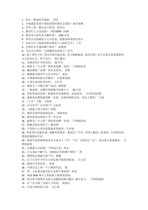 2010江苏省国家公务员考试考前必做常识一点通科目一