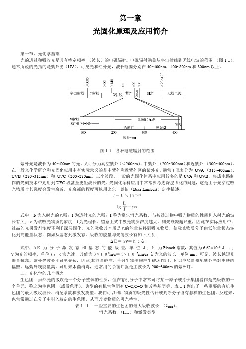 光固化原理及应用简介