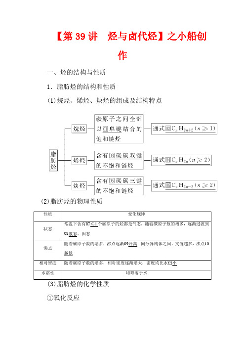 高考化学一轮复习 第13章 有机化学基础 第39讲 烃与卤代烃教学案