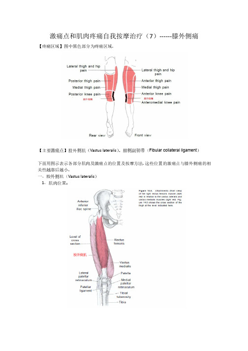 激痛点和肌肉疼痛自我按摩治疗(7)——膝外侧痛