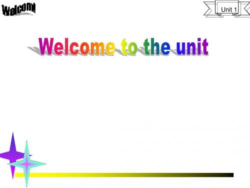 9下 Unit4  Welcome to the Unit