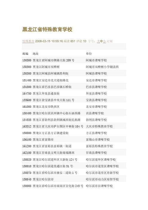 黑龙江省特殊教育学校