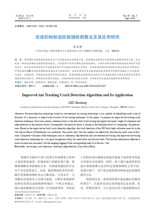 改进的蚂蚁追踪裂缝检测算法及其应用研究