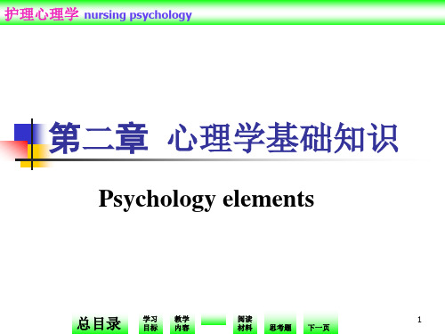 护理心理学第二章心理学基础知识精品PPT课件