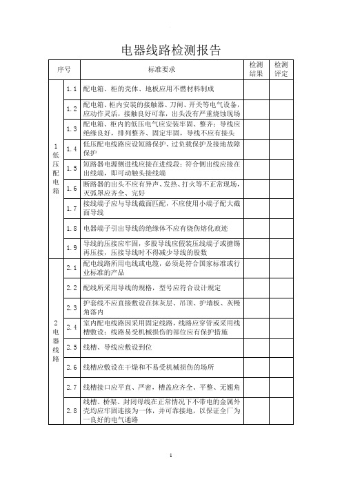 消防电器线路检测报告(模板)