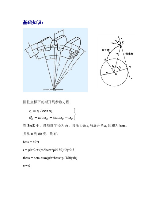 proe直齿渐开线圆柱齿轮制作