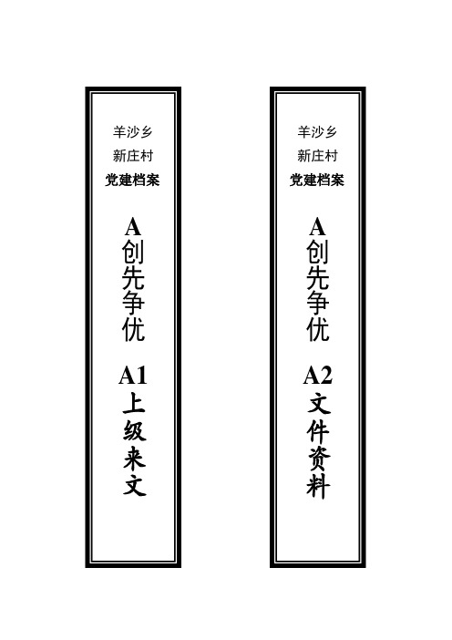 党建档案盒封面