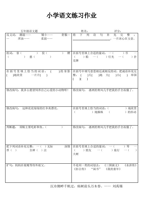 快乐语文随堂练 (44)