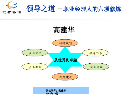 职业经理人的六项修炼(ppt 103页)