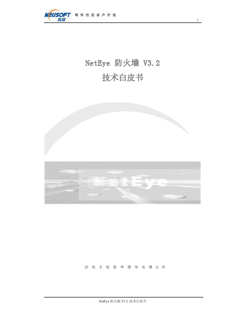 NetEye 防火墙 V3.2技术白皮书