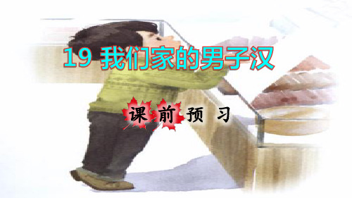 统编版四年级语文下册第20课《我们家的男子汉》精美课件