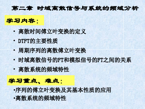 第二章 离散时间傅立叶变换(DTFT)