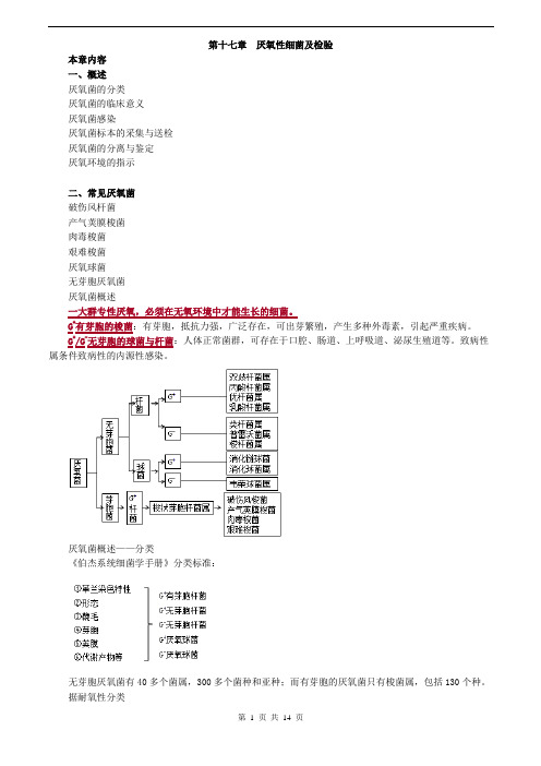 临床检验技师-微生物检验(2019)讲义第十七章_厌氧性细菌及检验