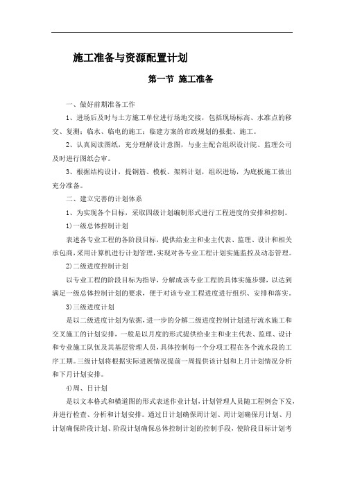 施工准备与资源配置计划